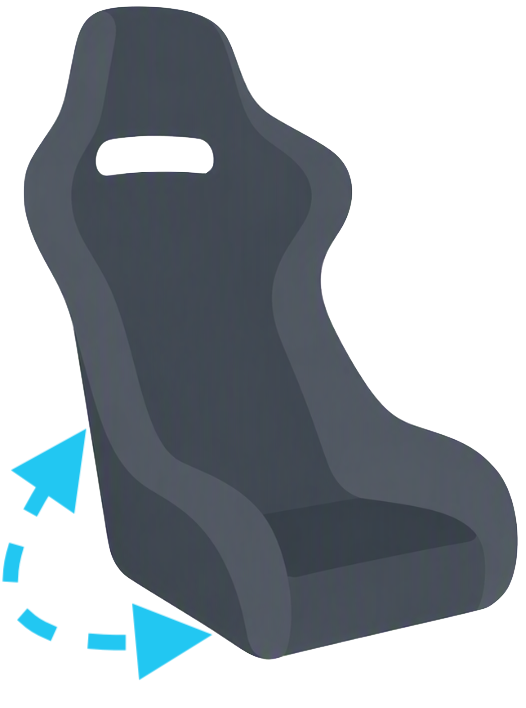 Seat on an angle-adjustable mount
